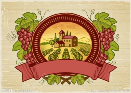 葡萄标签葡萄庄园图片