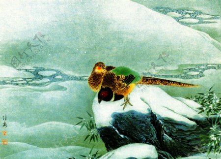 中式古典工笔花鸟高清画图片