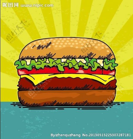 快餐巨无霸汉堡包图片