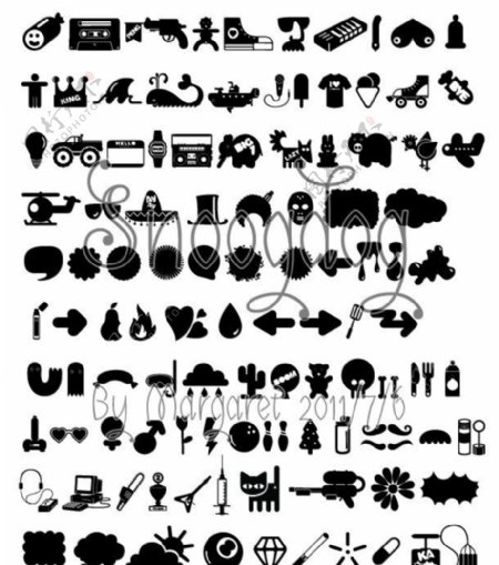 稀有的小动物图案字体OTTTEPS
