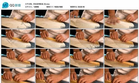 包饺子做面食高清实拍视频素材