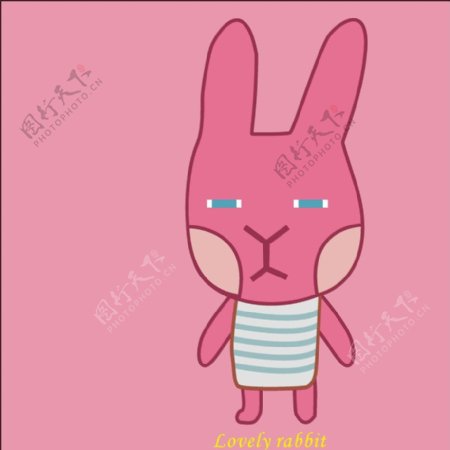 粉红色的兔子图片