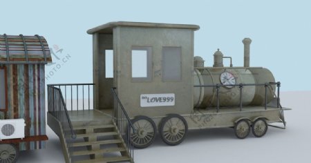 欧式复古火车效果图图片