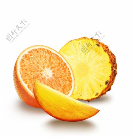 水果分层橙子菠萝高清图片