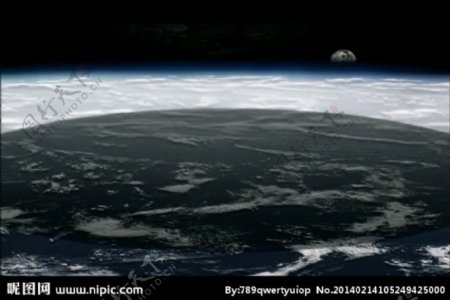 行星撞地球背景视频