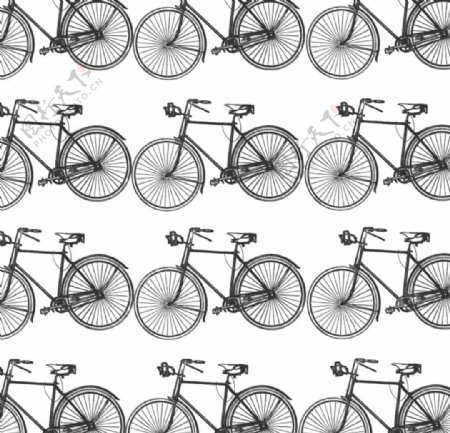 矢量手绘自行车图片