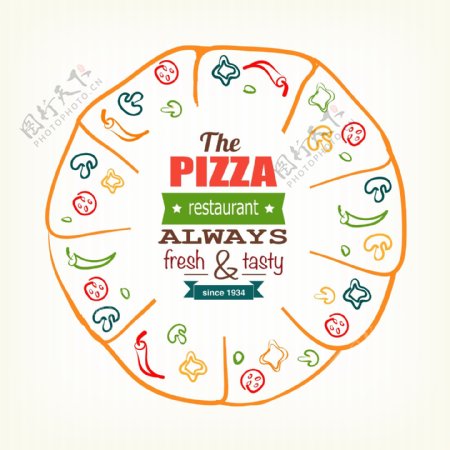 比萨菜单封面设计图片