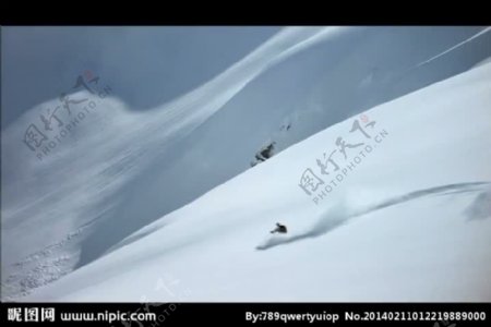 高山滑雪运动视频