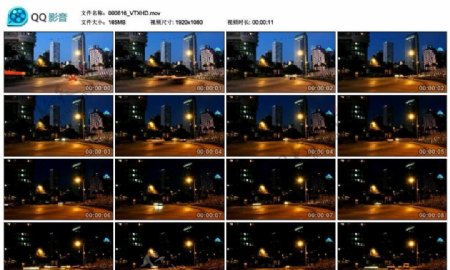 城市夜景风光高清实拍视频素材