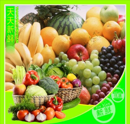 水果蔬菜水果为合层位图图片