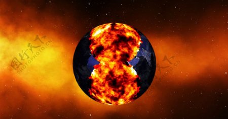 燃烧地球图片