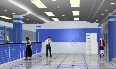 中国移动营业厅装修设计效果图图片