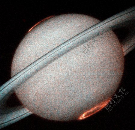 土星的极光图片