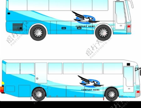 公交车矢量图图片