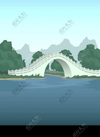 玉湖小桥图片
