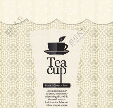 欧式花纹茶餐厅菜单封面设计图片