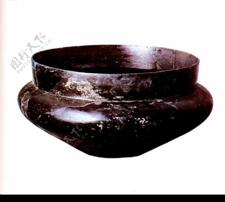 龙山式黑陶罐图片
