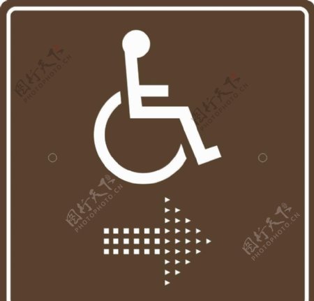 轮椅标志图片