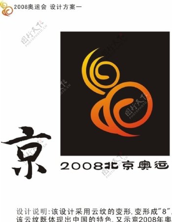 2008奥运标志设计套图片