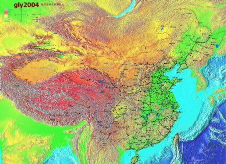 高清中国地形图图片