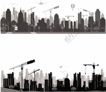城市建筑城市剪影图片