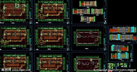 停车库楼层剖面总图图片