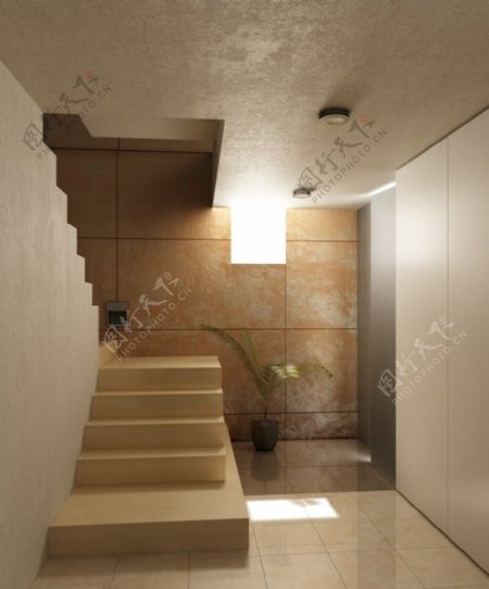 楼梯间场景模型图片