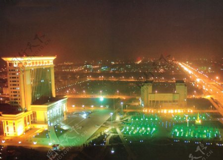 滨州市政广场夜景图片