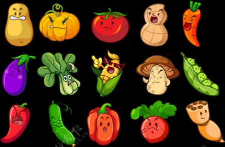 可爱蔬菜卡通图片