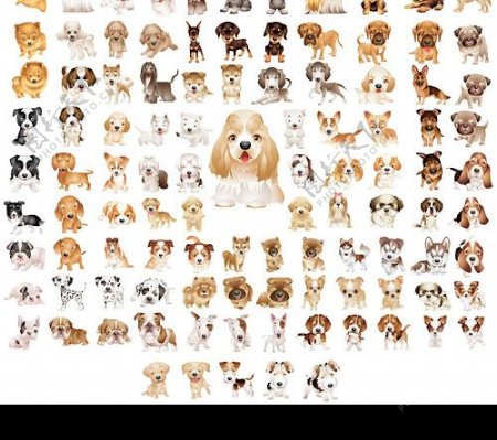 105款可爱版小狗矢量素材图片