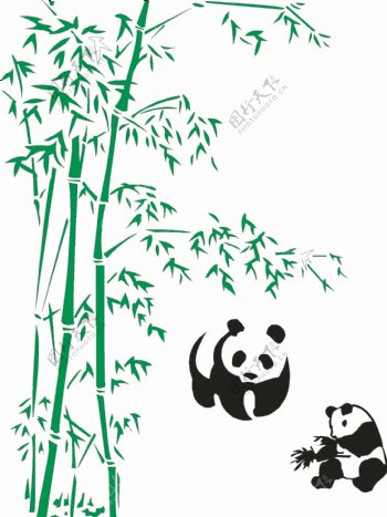 竹子和熊猫图片