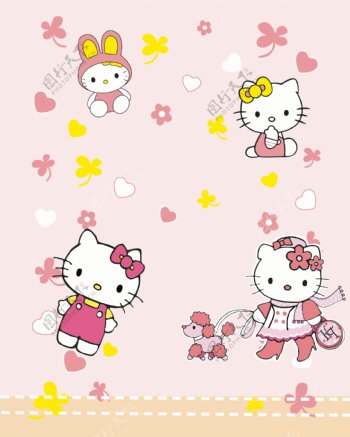 粉红小猫图片