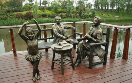杭州某售楼处景观示范区生活化雕塑图片