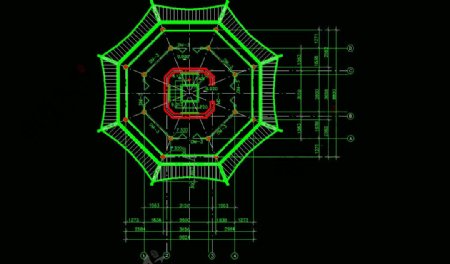 古建筑古塔CAD素材图片