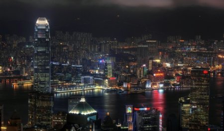香港的夜图片