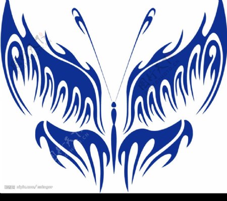 现代蝴蝶装饰矢量图案图片