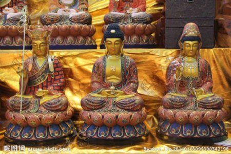 娑婆三圣地藏王菩萨图片