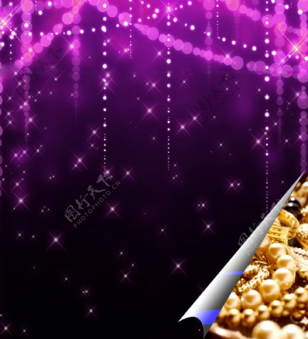 紫色星光珠宝背景图片