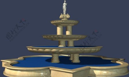 喷泉模型小品图片