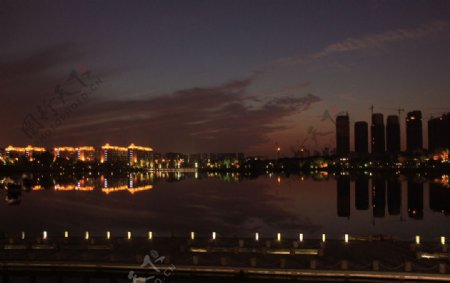 神农湖夕阳图片