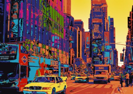 色彩纽约图片