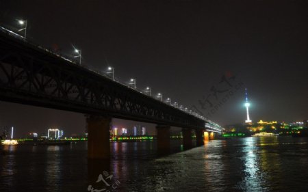 长江大桥夜景图片