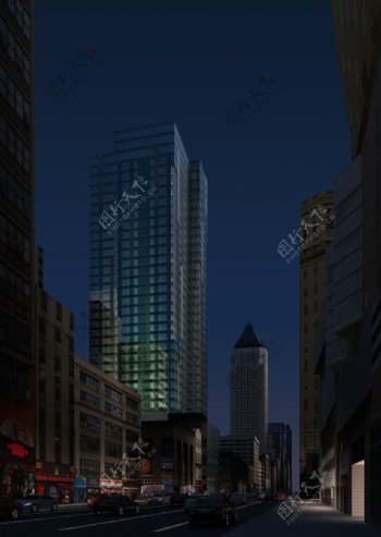 城市夜景环境设计图片
