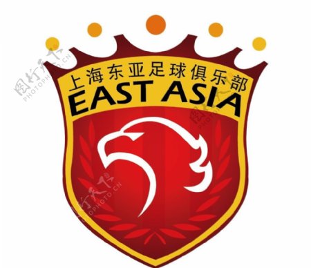 上海东亚队徽矢量图图片