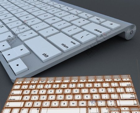苹果键盘模型图片