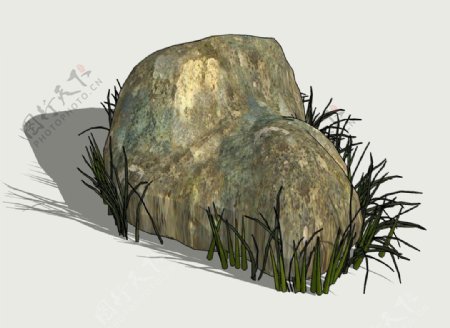 山石3D模型图片