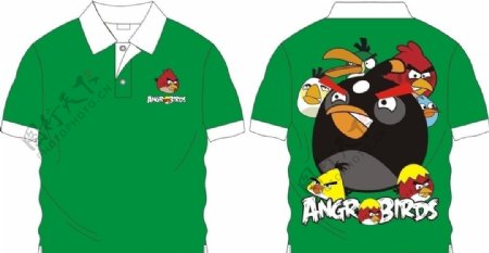 愤怒的小鸟T恤设计图图片