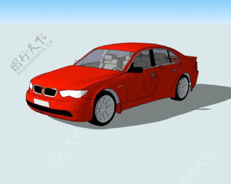红车3D模型图片