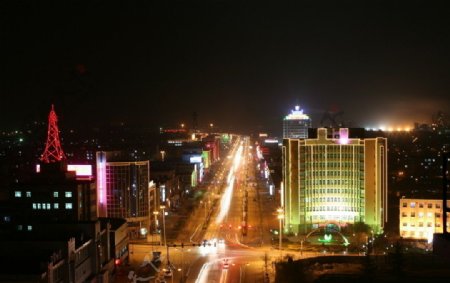 城区夜景图片