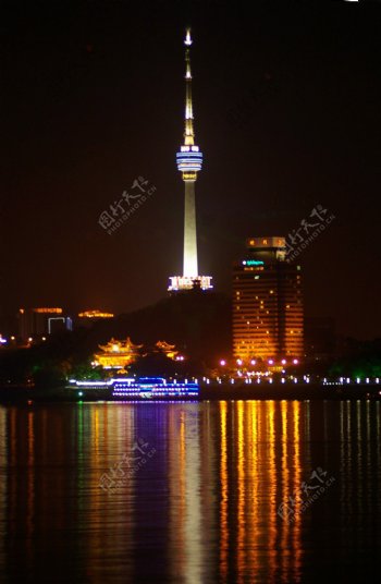 武汉江滩夜景图片